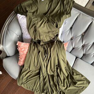 BNWT Olive Midi Wrap Dress Sz XL tall from Old Navy